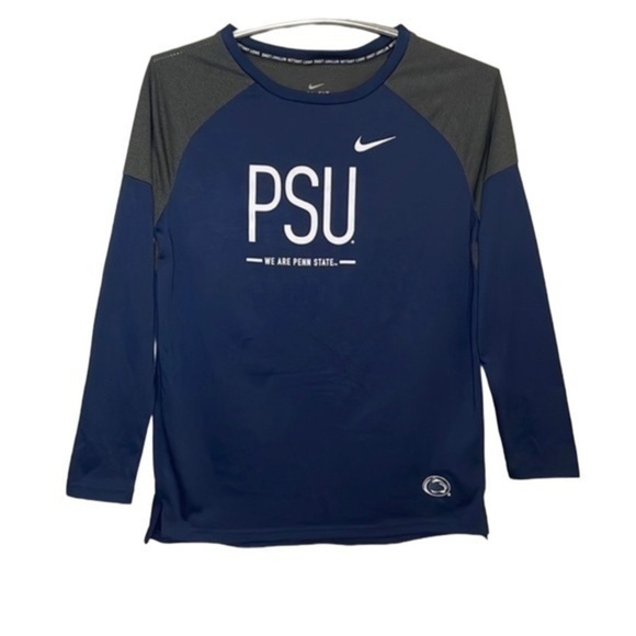 Nike Tops - NIKE | Women’s Blue & Gray NIKE DRI-FIT PENN STATE Long Sleeve Shirt Size Small